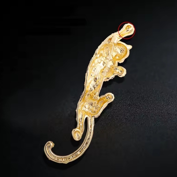 Anthropologie Gold Leopard Brooch - Picture 3 of 4